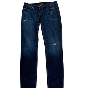 NWOT Hudson Krista Super Skinny mid rise jeans, dark, slightly distressed 28